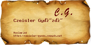 Czeisler Győző névjegykártya